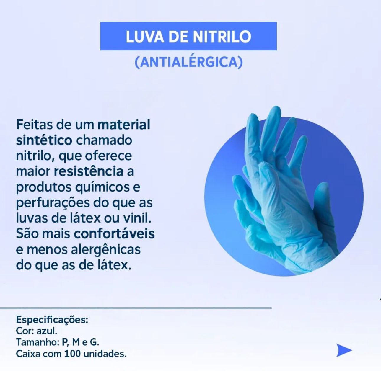 Luva de nitrilo